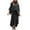 Black, variant on Ltctricy Womens Plus Size 2 Piece Sets Vintage Long Sleeve Tops and Midi Flowy Skirts Trendy Casual Loose Matching Outfits