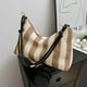 thumbnail image 5 of Bolsa para axila para mujer para axila con rayas de tejido suave para regalo de cumpleaños (caqui) Tmvgtek Para Estrenar, 5 of 9