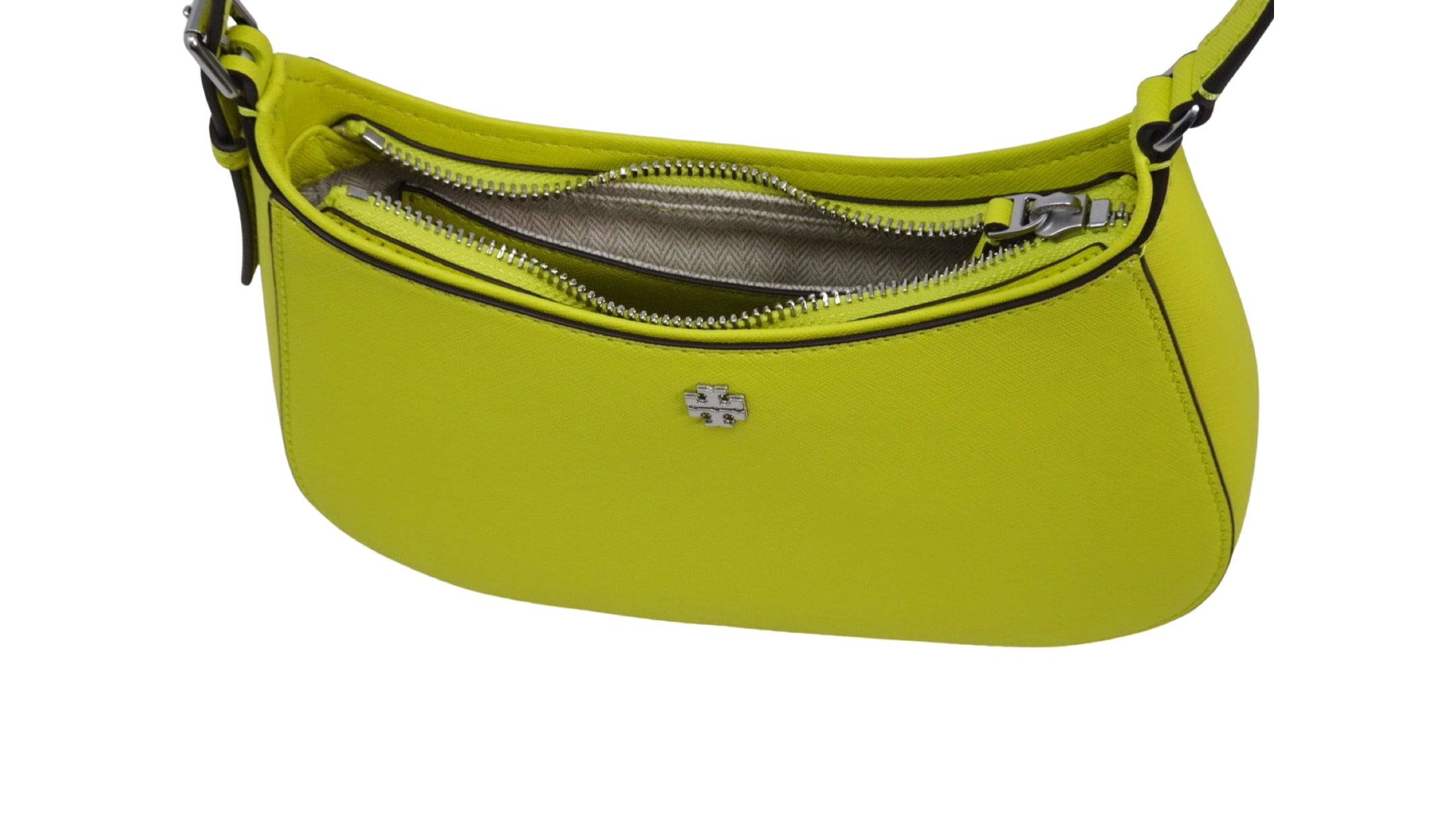 Tory Burch Leather Green Emerson Saffiano Backpack New Without Tags Medium Pre-owned Tory Burch Leather Shoulder Bags Saffiano Emerson  main image 4