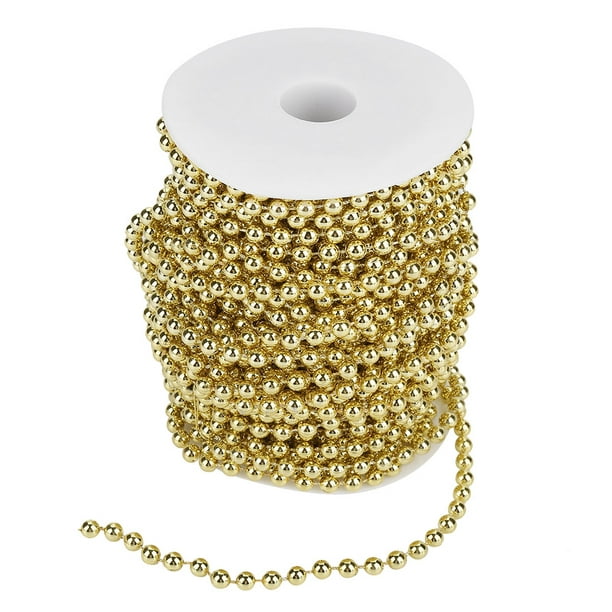 Rouleau de Perles, Perle Guirlande d'Or Rouleau de Perles Enfilées Perles de Perles Chaîne de Perles pour l'Artisanat de Décoration de Mariage Arbres Artisanat pour les Mariages