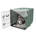 thumbnail image 5 of Forest Dog Crate Cover, Trees Woods and Birds Sitting on Branches Foliage Summer Forest Design, Easy to Use Pet Kennel Cover Small Dogs Puppies Kittens, 7 Sizes, Sea Green and Slate Blue, by Ambesonne, 5 of 6