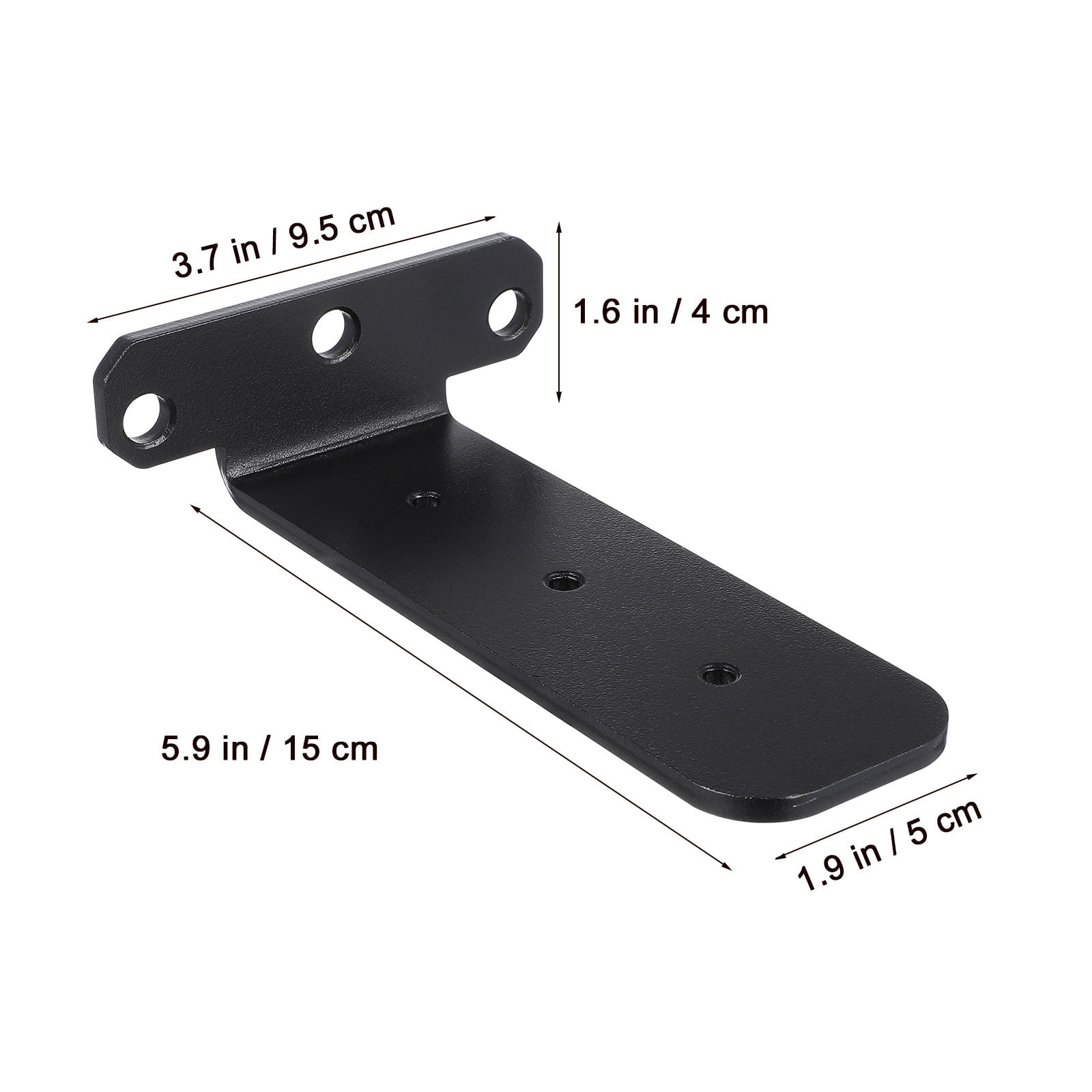 WHAMVOX 4-Pack Heavy Duty Black Triangular Shelf Brackets for Industrial and Mounted Shelving Support