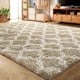 thumbnail image 1 of Alfombra de terciopelo supersuave para sala de estar, decoración de dormitorio, antideslizante, moderna y peluda, tamaño grande (beige geométrico, 160 x 230 cm), 1 of 5