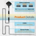 thumbnail image 3 of NutriChef Smart Bluetooth BBQ Thermometer - Upgraded Stainless Probe Safe to Leave in Grill Outdoor, 3 of 7