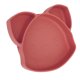 thumbnail image 4 of Platos de succión para bebés, 3 divisiones, 460 ml, resistentes a caídas, lindos platos divididos para bebés con forma de zorro para bebés, niños pequeños, rojo ladrillo, 4 of 5