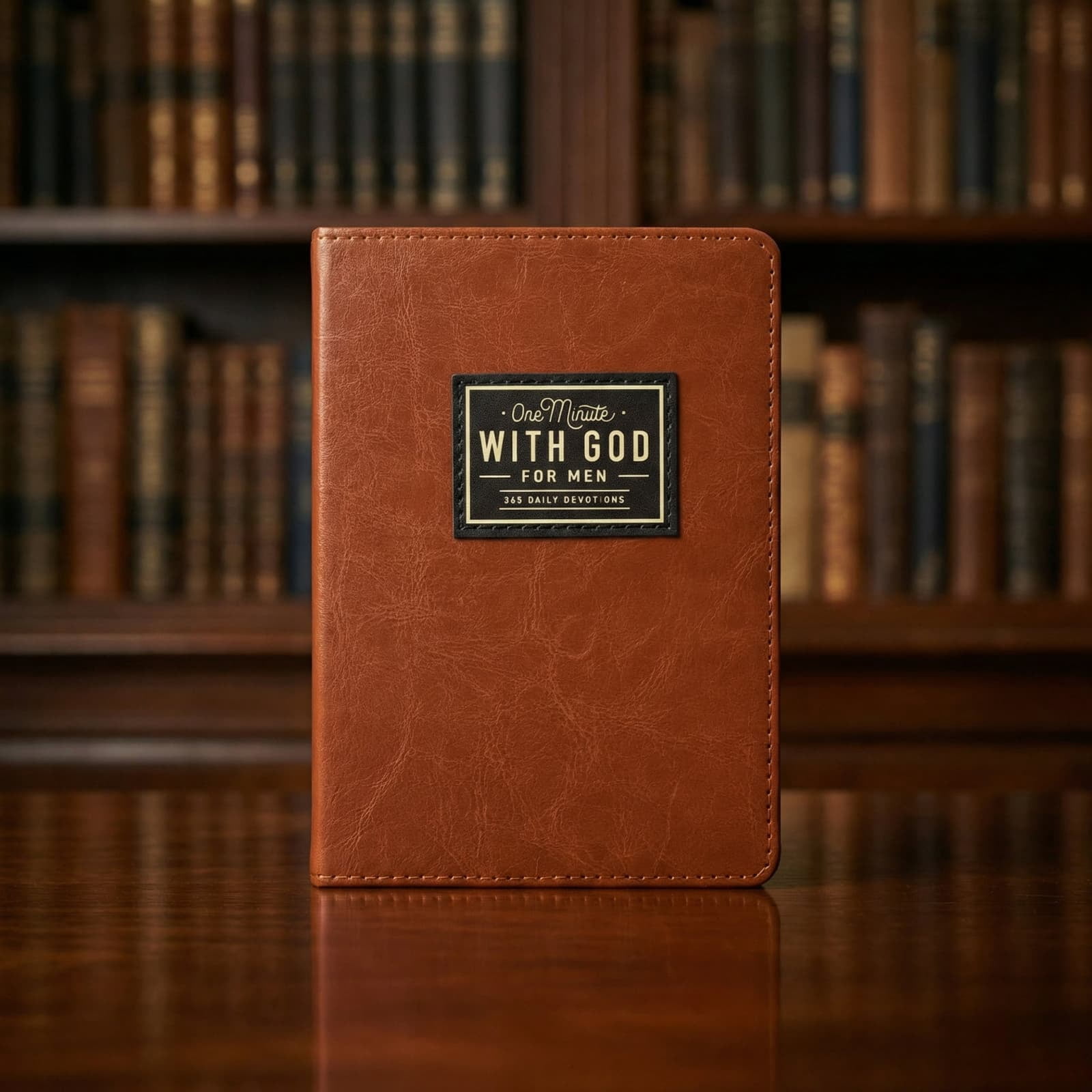 One Minute With God for Men 2026, 365 Days Daily Devotional Books My Daily Devotional Prayer Journal Faux Leather Bible Knowledge Books,Brown