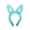 Aqua, variant on Fuzzy Bunny Headband Perfect for Adult Female and Girls- Light Blue
