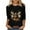 Multicolor#7, variant on Women's Fall World Bee Day Print Crewneck 3/4 Sleeve Loose Fit T-Shirt - Plus Size Friendly Autumn Graphic Tops S-5XL