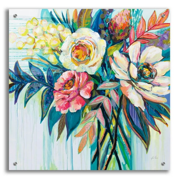 Epic Art 'First Date' by Jeanette Vertentes, Acrylic Glass Wall Art, 24"x24"