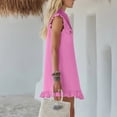 thumbnail image 7 of Kezqiaxn Mini Dresses for Women Summer Sleeveless Button Down Dress with Pockets Casual Sundress Fashion Clothing, 7 of 7