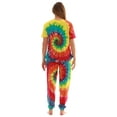 thumbnail image 3 of Just Love Womens 100% Cotton Tie Dye Short Sleeve Pajama Set  Vibrant, Breathable Sleepwear (Tie Dye Bright Swirl, Small), 3 of 3