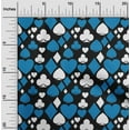 thumbnail image 2 of oneOone Cotton Silk Medium Blue Fabric Poker Card Dress Material Fabric Print Fabric By The Yard 42 Inch Wide, 2 of 4