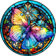 thumbnail image 3 of Pintura de diamante 5D DIY Taladro redondo completo Vitral Mariposa Decoración (NH3512) Hugtrwg  Para estrenar, 3 of 9