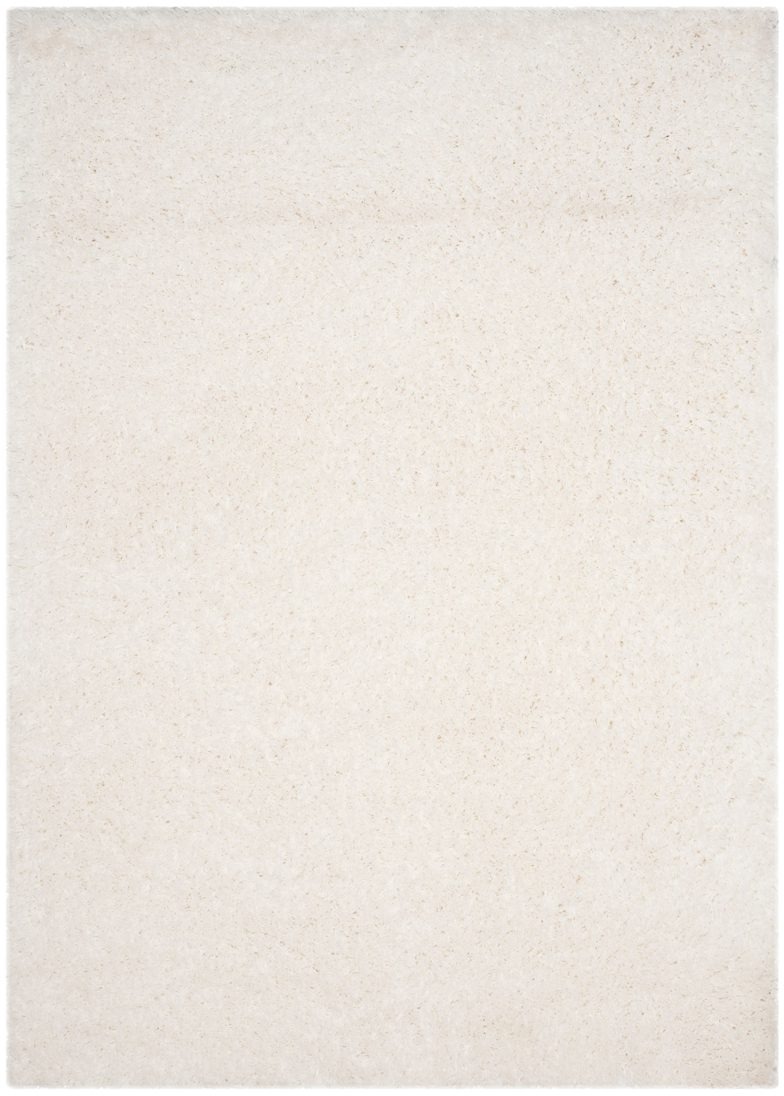 SAFAVIEH Polar Abbot Solid Shag Area Rug, White, 4' x 6'