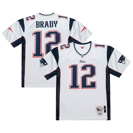 Men's Mitchell & Ness Tom Brady White New England Patriots 2000 Authentic Jersey