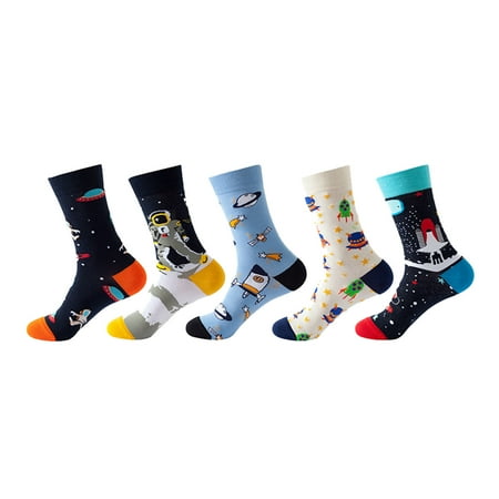 

ZHUASHUM Women Novelty Funny Print Cotton Socks 5-Pack