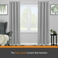 thumbnail image 3 of Kenney® Jayden 3/4" Fast Fit™ Easy Install Decorative Window Curtain Rod, 42-120", Brushed Nickel, 3 of 6