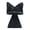 Black, variant on Hassch Modern Swivel Armless Chair, Black Chenille Upholstered Vanity Chair with 360° Rotation & Bow-Knot-Shaped Pillow, Easy Assembly, 18.1"L x 18.1"W x 30"H