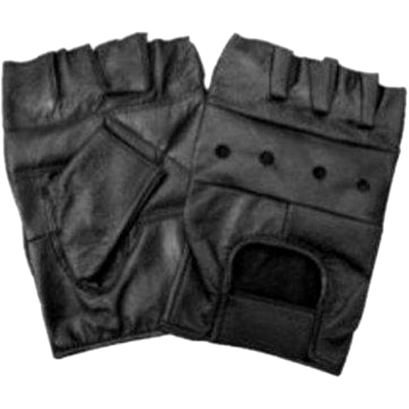 Genuine Fingerless Leather Gloves Large Size