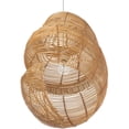 thumbnail image 6 of Kouboo Wicker Coiled Shell Pendant Lamp, Rattan Pendant Lights, Hanging Ceiling Light Fixture, Hand Woven Wicker Lamp, Chandelier For Island Living Room, Natural Brown, 6 of 7