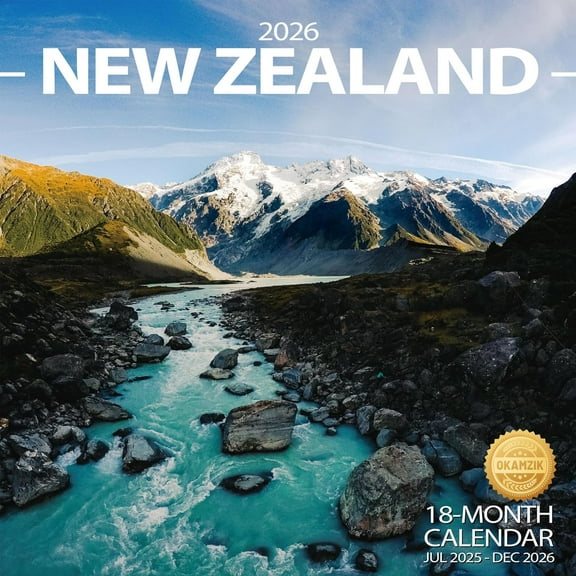 Wall Calendar 2025-2026 Planner Calendar - New Zealand Hangable Monthly Wall Calendar with Large Blocks for Organizing & Planning, Academic Schedule, Home, Office & family, Thick & Sturdy Paper