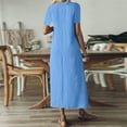 thumbnail image 7 of Womens Casual Dresses,High Waist Sundress Round Neck Short Sleeve Dresses Loose Fitted Sun-Dress Trendy Breathable Beach Vacation Dress Trend 2025 Dresses, 7 of 7