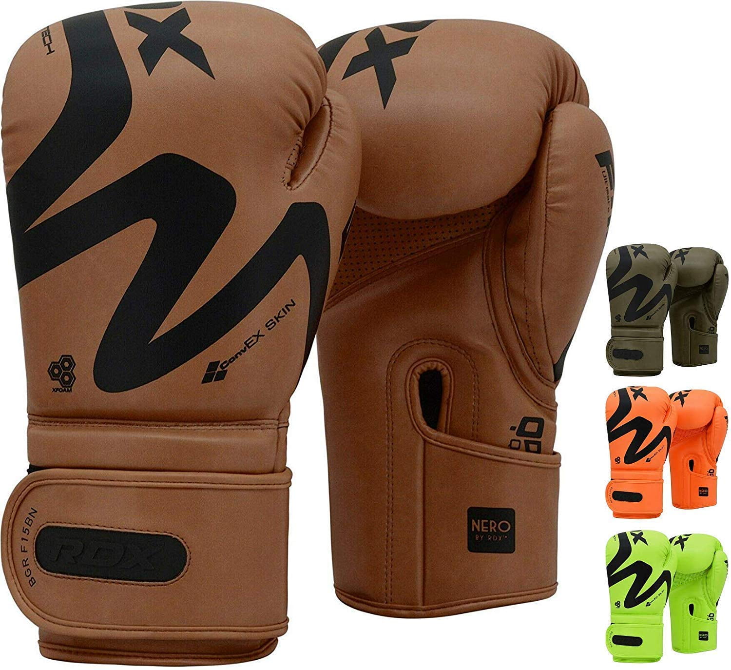 Double End Ball Punching Fight Gloves RDX Boxing Gloves Sparring and Muay Thai Maya Hide Leather Punch Bag MMA Focus Pads KARA Patent Pending Training Mitt for Kickboxing Thai Pad