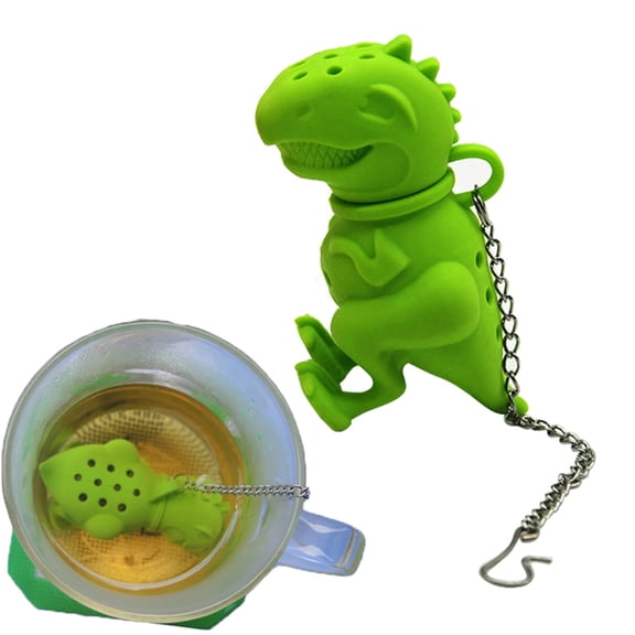 OULII Dinosaur Silicone Tea Infuser, Reusable Loose Leaf Herbal Tea Strainer, 1 Piece, Compact 2.8x1.8x1.6 Inch Design