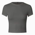 thumbnail image 5 of Towmus Women's Casual Basic Crop Tops Slim Fit Short Sleeve Crew Neck Tight Tees Shirts for Women, 5 of 5