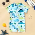 thumbnail image 2 of MAMAMI Newborn Infant Baby Boys Swimsuit One-Piece Zipper Cartoon Fish Print Bodysuit Toddler Cute Bathing Suit, 2 of 7