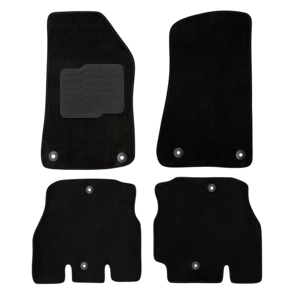 ecoMats Carpet Floor Mats for 2018 to 2026 Jeep Wrangler, Front and Rear, Black