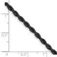 thumbnail image 3 of Auriga Fine Jewelry Stainless Steel Polished Black IP-plated 3mm 24" Rope Chain for Men, 3 of 4