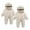 Beige, variant on 2pc Newborn Baby Clothes Hoodie Footie Romper Unisex Full Zipper Double Sided Fleece Bodysuit Comfy Warm Winter Jumpsuit