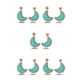 thumbnail image 2 of Pendientes colgantes vintage Sonducket de verano color Verde claro, 2 of 6