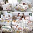 thumbnail image 5 of 3 Piece Pink Spring Floral Duvet Cover Set California King,Microfiber Comforter/Quilt Cover with Corner Ties and 2 Pillowcases,Pastoral Botanical Watercolor Flowers Soft Bedding with Zipper Closure, 5 of 8
