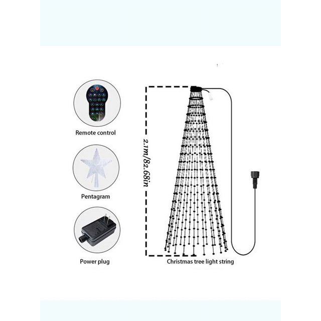 Tira de luces LED RGB para decoración de árbol de Navidad, tira de luces LED RGB con Control por Bluetooth, YBX-ZN, aplicación DIY