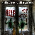thumbnail image 3 of 2 PCS Vampire Horror Zombie Sticker Poster Decoration for Haunted House Halloween Party Wall Sticker Giant Bloody Window, 3 of 9
