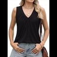 thumbnail image 2 of Camiseta Sin Mangas Informal para Mujer, Color Negro, Talla M, 2 of 10