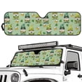 thumbnail image 2 of POLERO Car Front Window Sun Shield St. Patrick Gnome Foldable Front Window Sun Shade Windshield Rays Sunshade Visor Protector for Off-road Vehicle SUV Accessories 52.95" L x 16.14" W, 2 of 7