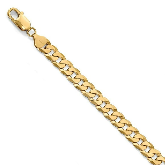 Leslie's Chaîne Gourmette Biseautée en Or Jaune 14k 8mm