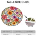 thumbnail image 6 of Pioneer Flower Floral Print Pattern Round Fitted Tablecloth with Elastic Edge,Dining Table Cover Waterproof,Outdoor Round Tablecloth for Camping,Dining,Indoor and Outdoor, 6 of 7