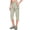 Khaki, variant on Mapamyumco Women's Quick Dry 3/4 Pants Capri Shorts Lightweight Hiking Travel Casual Size M