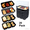 Black, variant on 20 Sets Reusable Snack Containers Meal Prep Containers 3 Compartment Condiment Container With Lids Snackle Box Container Portion Control for Refrigeration Sauce,Outdoor Takeaway,Travel(White)