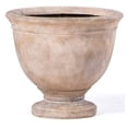 thumbnail image 2 of Alfresco Home Delfina 16.5” x 16.5” x 14.25” Round Tallow Fiberstone Plant Pot with Drainage Holes, 2 of 2