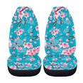 thumbnail image 4 of POLERO Cherry Blossom Blue Vehicle Seat Covers for Women, Pack of 2 Front Seat Cover Breathable Elastic Front Car Seat Protectors, 4 of 7