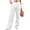 783#White, variant on Women's Summer Vacation Linen Pants High Waist Wide Leg Loose Fit Breathable Trousers Khaki M