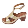 thumbnail image 2 of Dakaela Orthopedic Chunky Heeled Sandals for Women Ankle Strap Slingback Dress Heels Comfortable Summer Pumps Shoes Size 6-10 Gold, 2 of 9