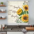 thumbnail image 4 of Yellow Sunflower Sheer Curtains 54 Inches Long, Summer Botanical Elegant Pastoral Floral Light Filering Curtains, Breathable Simi Curtain Privacy Drapes for Kitchen Bathroom Small Window Treatment, 4 of 9