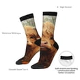 thumbnail image 4 of Balery Cute Floral Cow Pattern Crew Socks Unisex– Soft & Breathable Socks for Men & Women, One-Size Fits Most (US 5-11), Comfortable & Durable for Daily Wear, 4 of 6