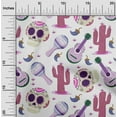 thumbnail image 2 of oneOone Cotton Jersey White Fabric Skull Craft Projects Decor Fabric Printed By The Yard 58 Inch Wide-aA, 2 of 5